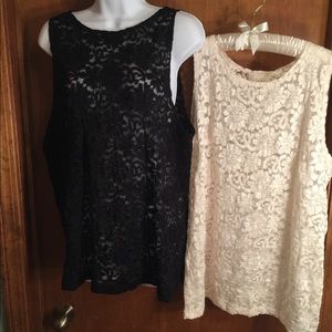 Lace tank tops set of 2